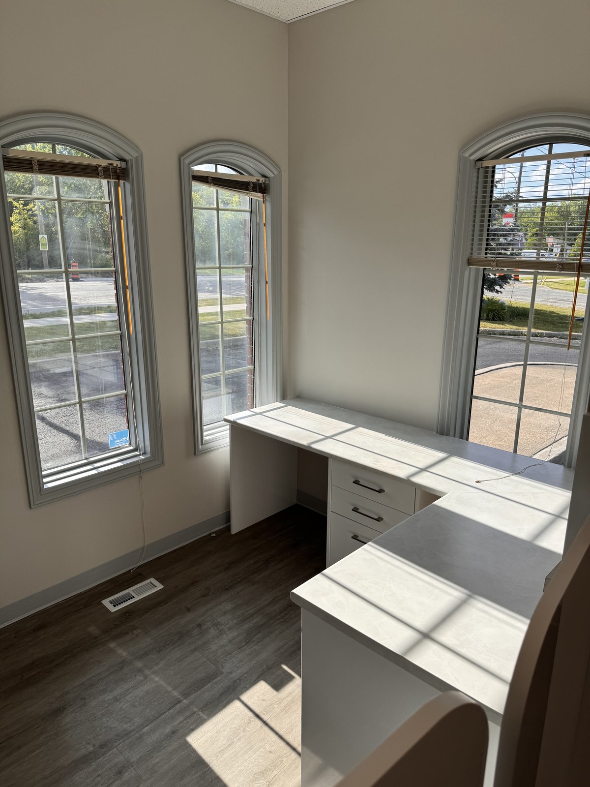 Newly renovated clinic exam room with natural light